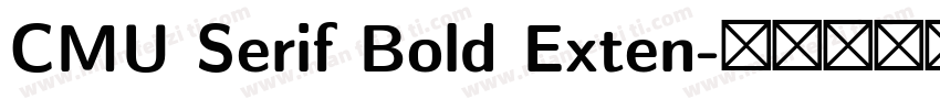 CMU Serif Bold Exten字体转换